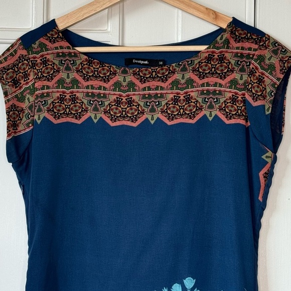 DESIGUAL Women Asymmetric Knee-Length Dress Size UK:38 size medium fully lined - Picture 11 of 17